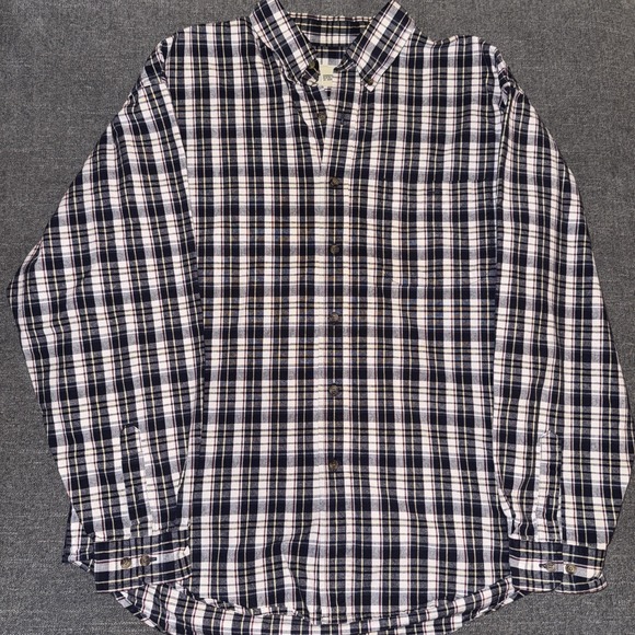Eddie Bauer Other - Eddie Bauer Men's Size L White Blue Yellow Red Plaid‎ Long Sleeve Button  Shirt